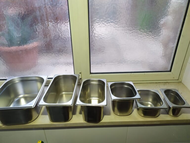 CONTENITORI VASCHETTE ACCIAIO INOX